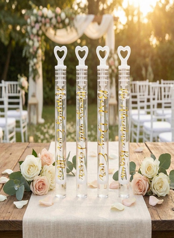 Hollowfly 120 Count Wedding Mini Bubble for a Wedding Wands Bulk Heart Bubble Wand for Guests Send Off Adults Party Supplies Valentine Anniversaries Celebration (Love Forever) - Image 5